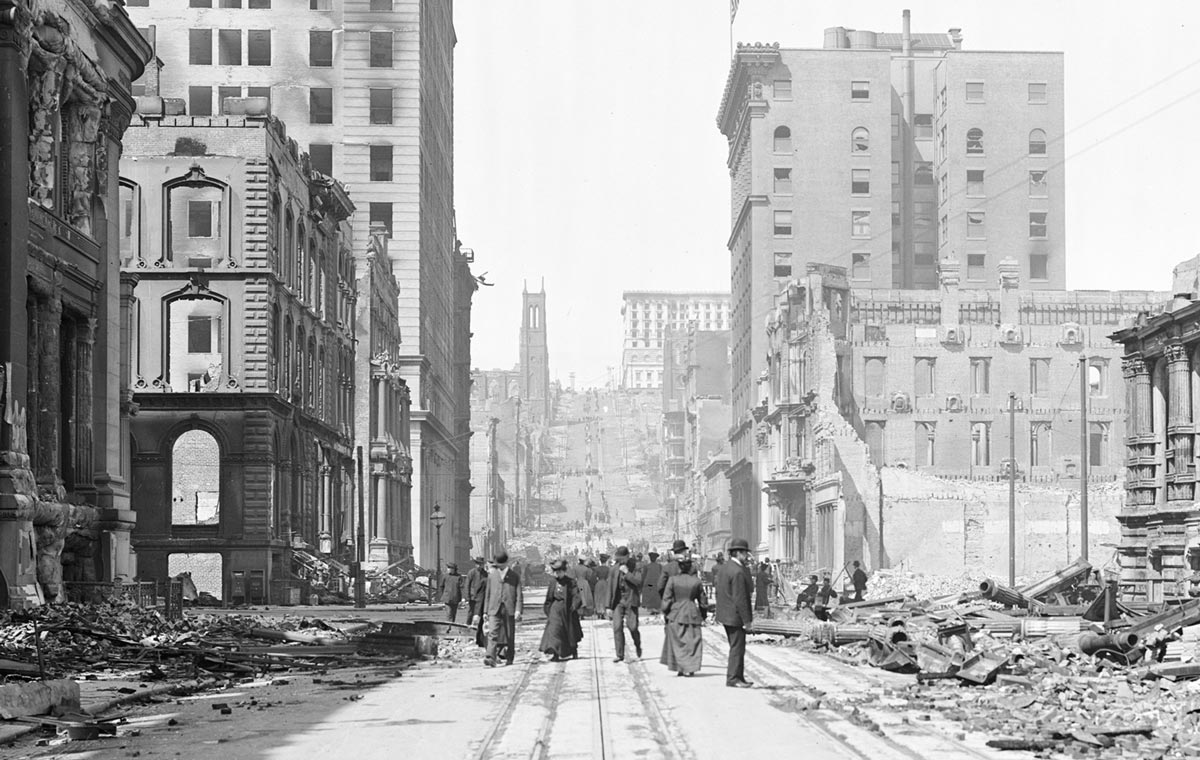 Aftermath of San Francisco 1906 earthquake