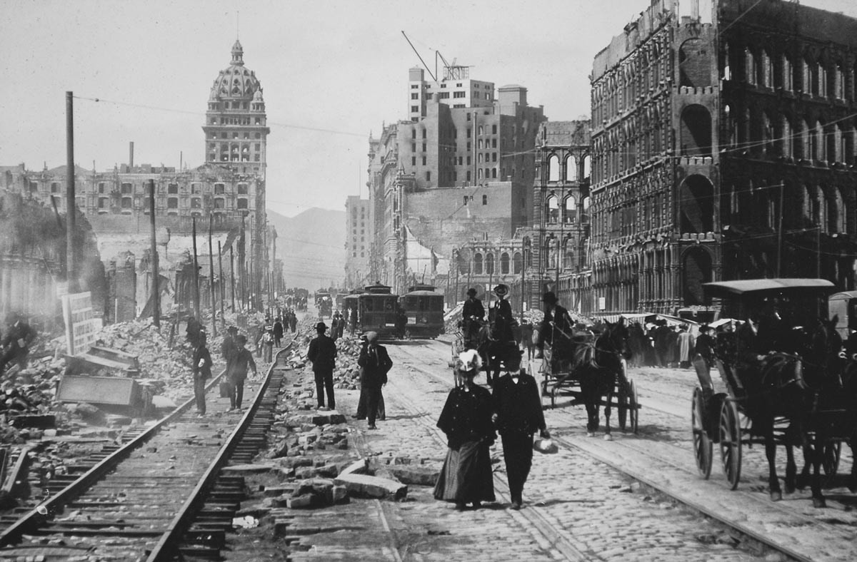 Aftermath of San Francisco 1906 earthquake